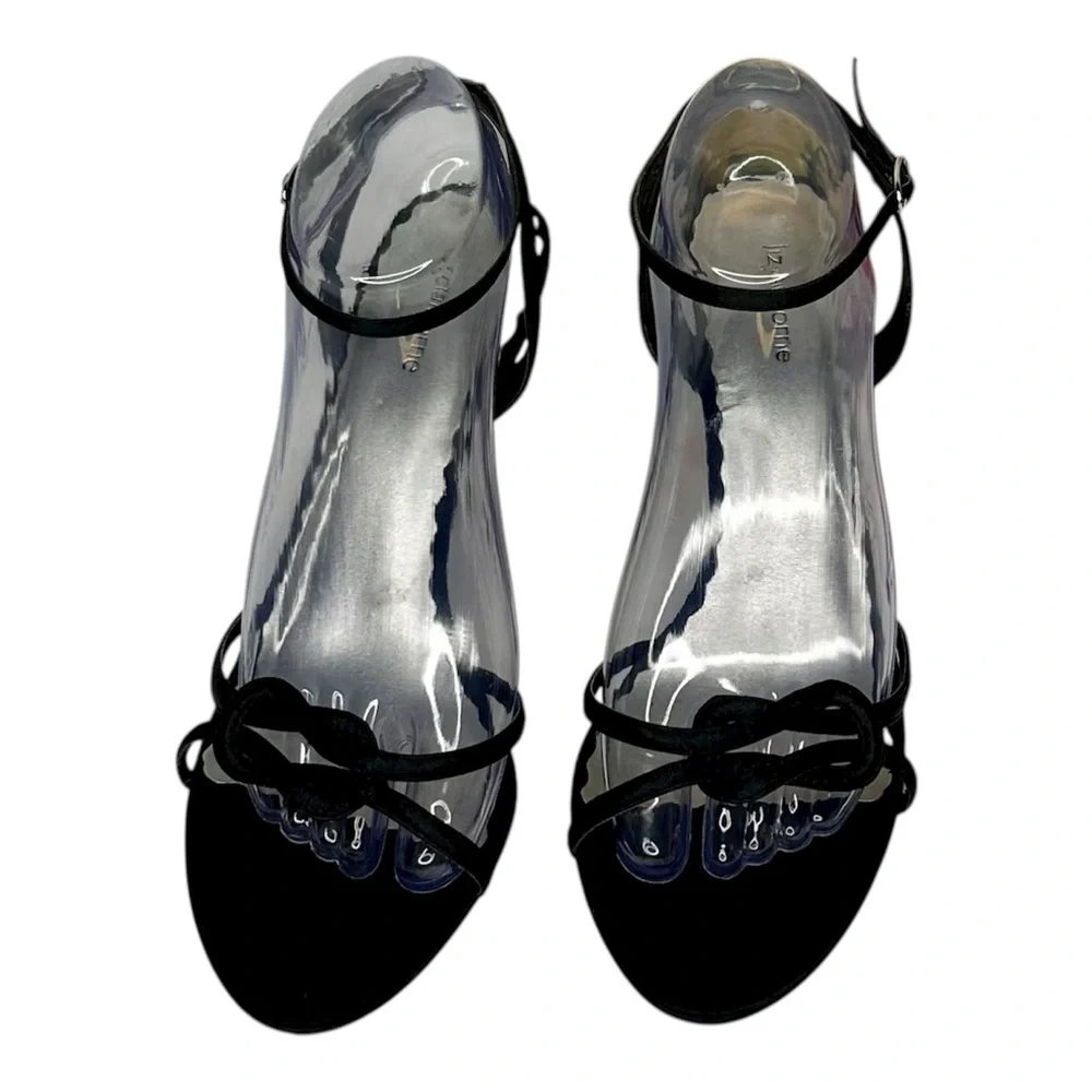 Liz Claiborne Ankle Strap Black Sandals Size 9 - Picture 1 of 14